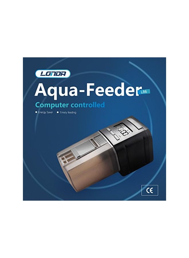 Aquarium Fish Feeder, 0.175L Capacity, Plastic, Timer, Suitable for Pelleted, Particle, Flake Feeds - Image 2